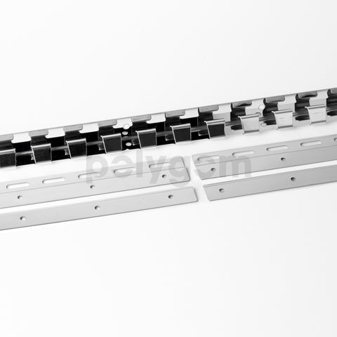 Accesorio soporte cortina de lamas 
Placas INOX AISI 201
