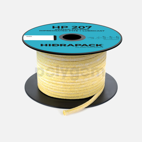 EMPAQUETADURA KEVLAR, EMPAQUETADURAS TÉCNICAS, EMPAQUETADURA HIDRAPACK, HIDRAPACK HP207