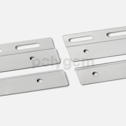 Accesorio soporte cortina de lamas 
Placas INOX AISI 201